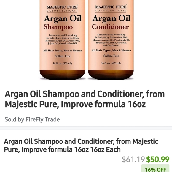 Argan Oil Shampoo & Conditioner - Picture 3 of 11
